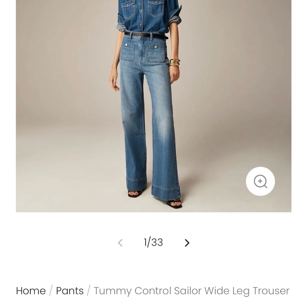 Wide Leg Blue Jeans